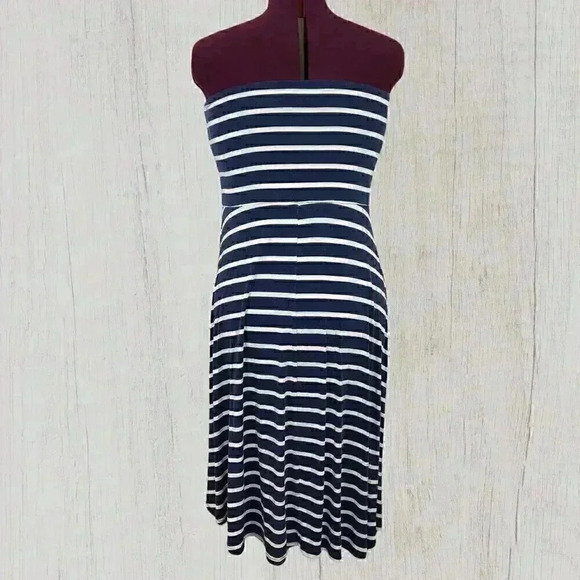 RICKI'S strapless dress XL blue with white‎ stripes - Picture 3 of 7